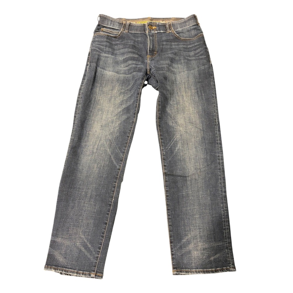 Lee Extreme Motion MVP Jeans Mens 34x32 Regular Fit Straight Leg Medium Wash